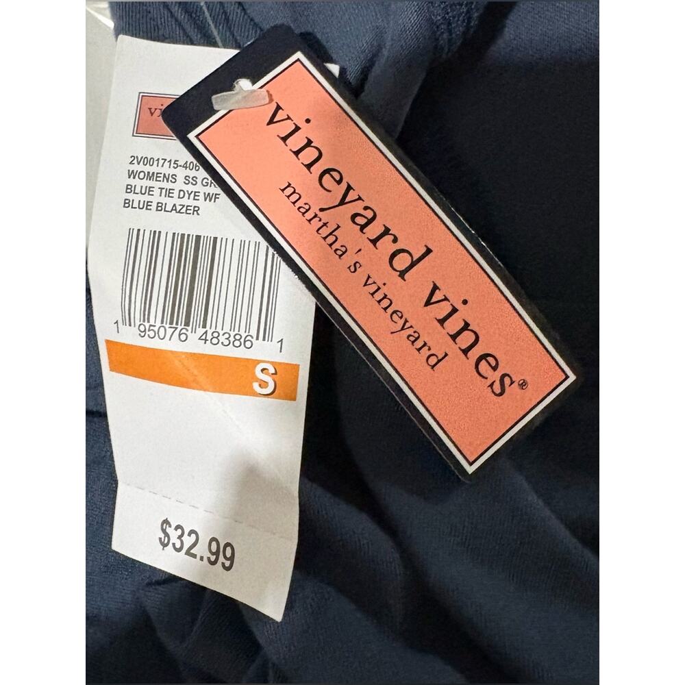 Vineyard Vines Navy Tie-Dye Whale Pocket Tee Shirt NWT Size Small - Picture 7 of 7